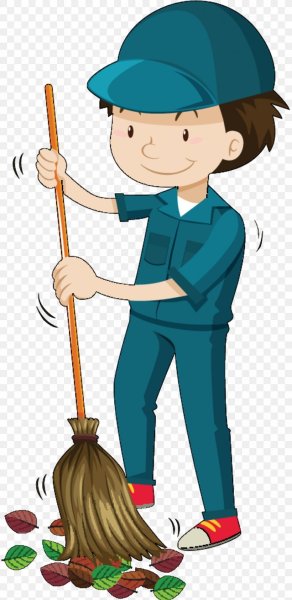 Мальчик с метлой