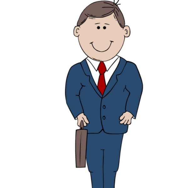 Мультяшный человек в костюме