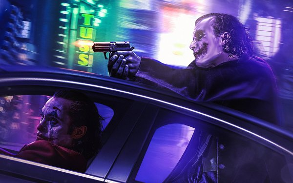 Джокер на фоне города