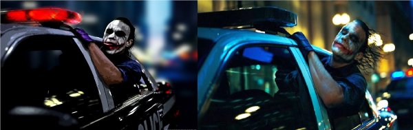 Тёмный рыцарь хит Леджер в полицейской машине