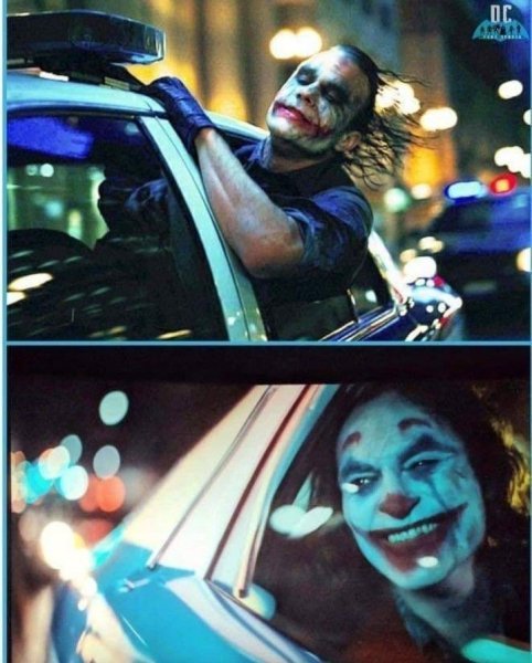 Джокер хит Леджер в полицейской машине