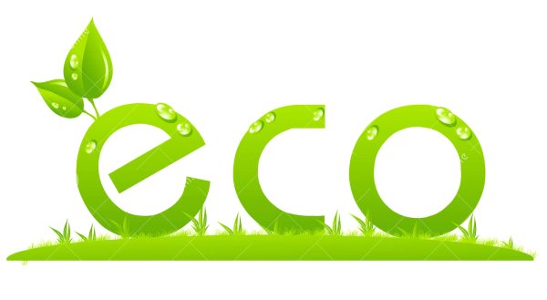 Эко надпись на прозрачном фоне