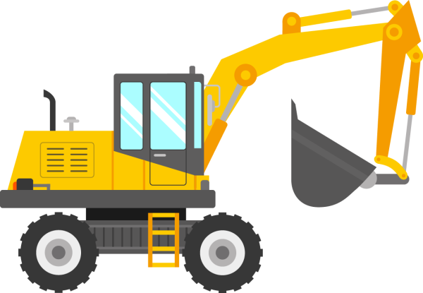 Мультяшная строительная техника