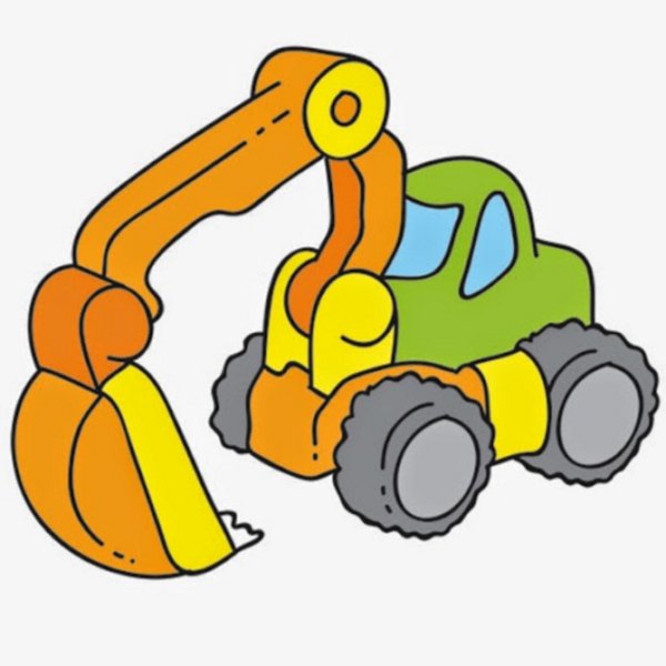 Экскаватор мультяшный