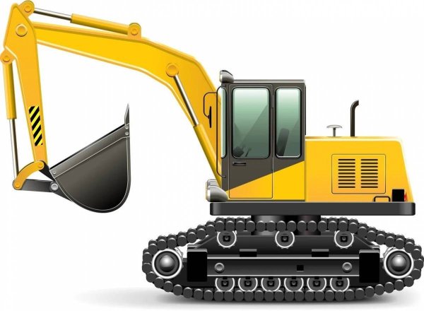 Экскаватор мультяшный