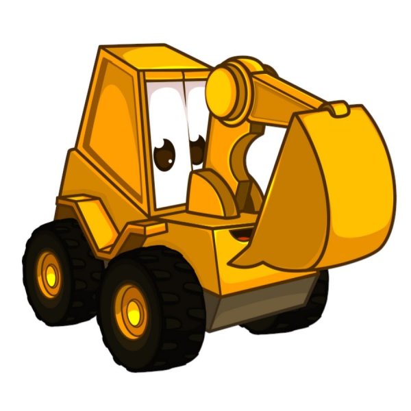 Жёлтый экскаватор мультик