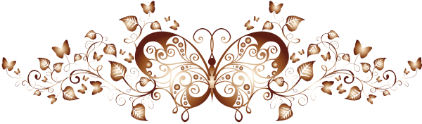 Цветочный орнамент на прозрачном фоне