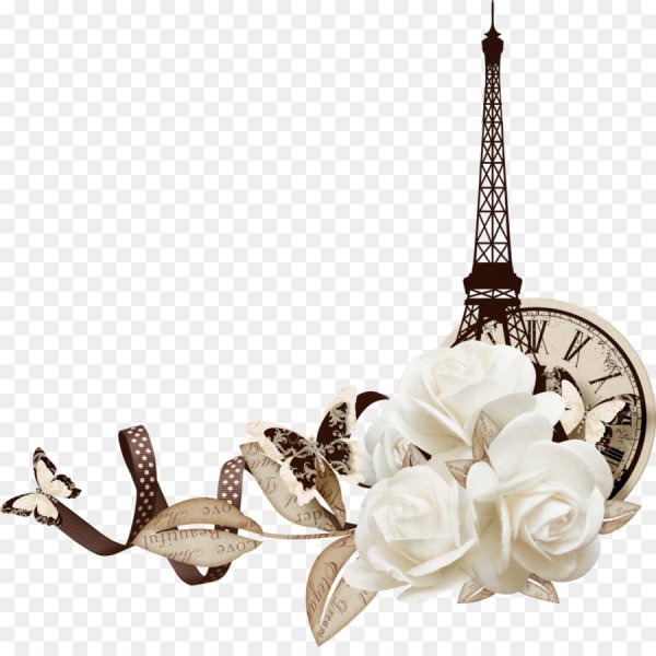 Винтажный декор на прозрачном фоне