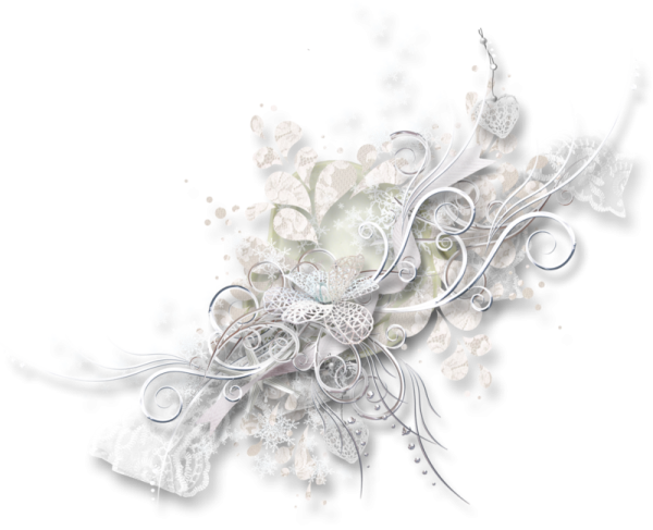 Серебряные узоры на прозрачном фоне
