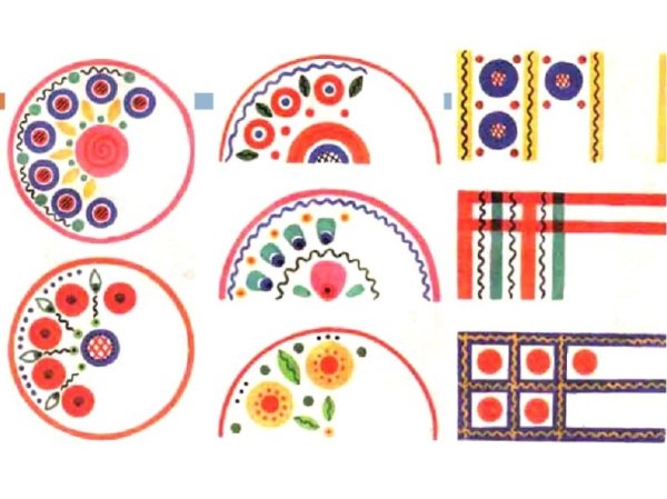 Дымковская роспись элементы дымковской росписи