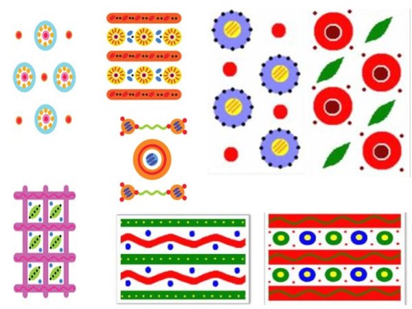 Элементы росписи дымковской игрушки для дошкольников