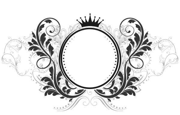 Круглая Винтажная рамка с короной