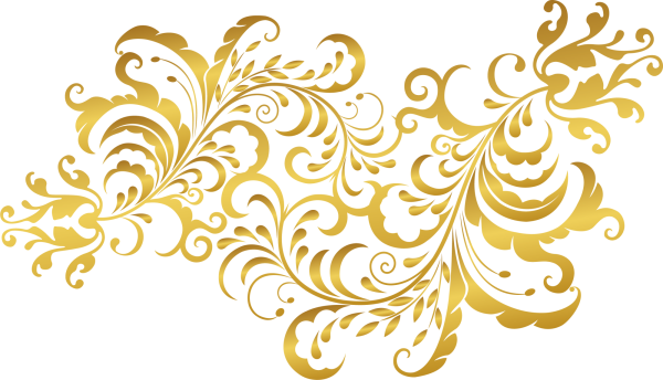 Золотые узоры на белом фоне