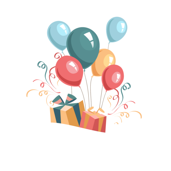 С днем рождения на прозрачном фоне