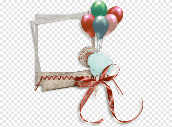 Атрибуты дня рождения на прозрачном фоне