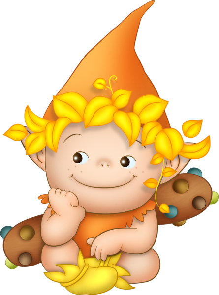 Мультяшный гномик девочка