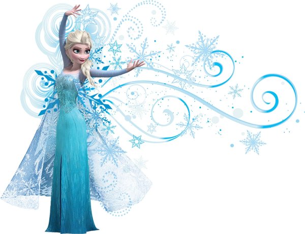 Холодное сердце на белом фоне