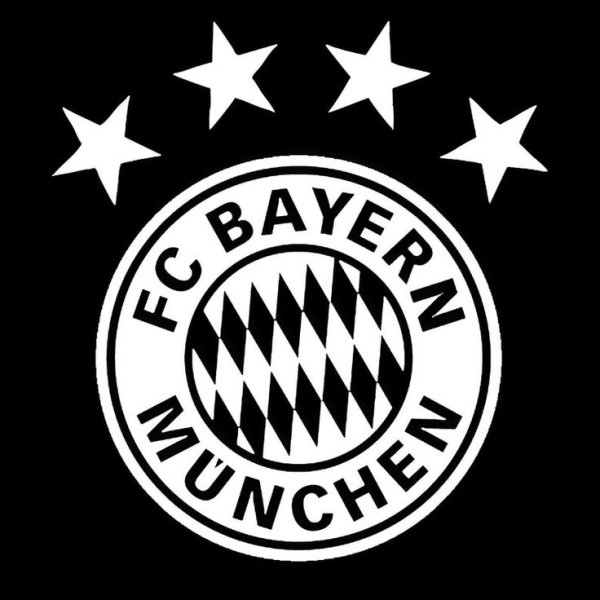 Эмблема Бавария Мюнхен черно белая