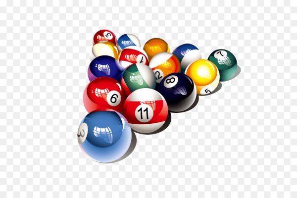 Бильярд на прозрачном фоне
