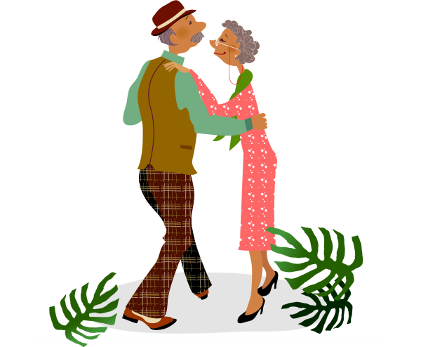 Пенсионеры рисунок