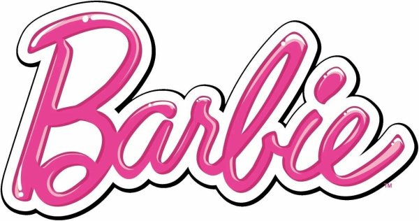 Надпись Барби на прозрачном фоне