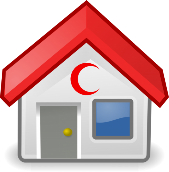 Домик на белом фоне