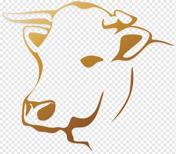 Голова коровы силуэт