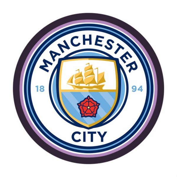 Манчестер Сити на белом фоне
