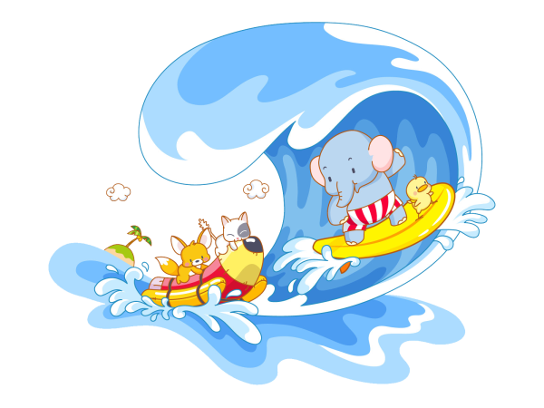 Волны мультяшные