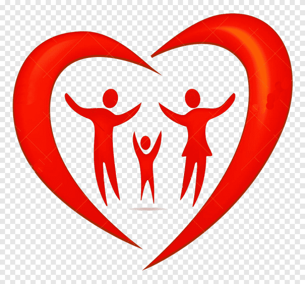 Семья в сердце вектор