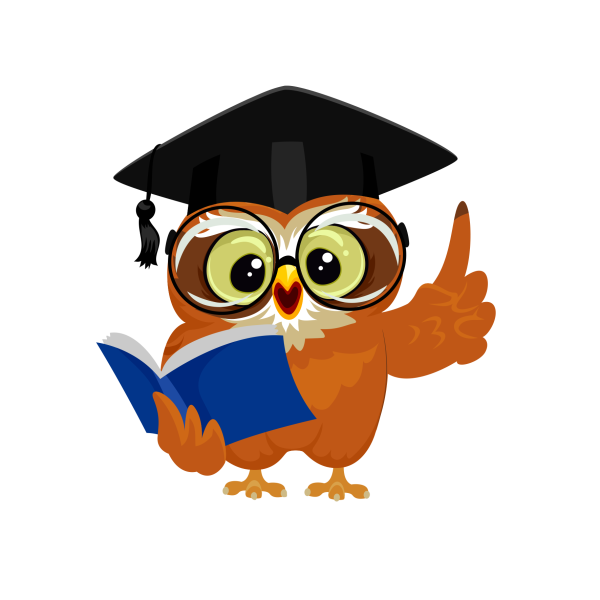 Умная Сова с книгой