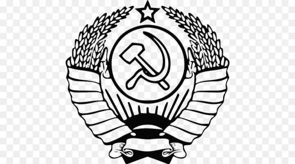 Герб СССР вектор черно белый