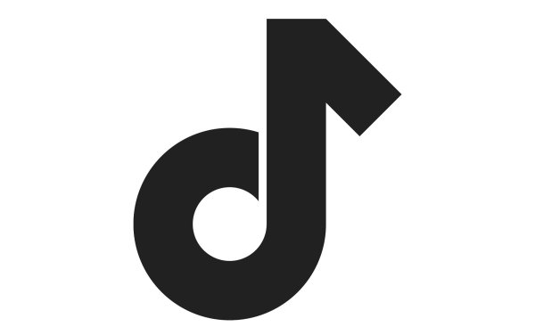 Иконка тик ток черно белая