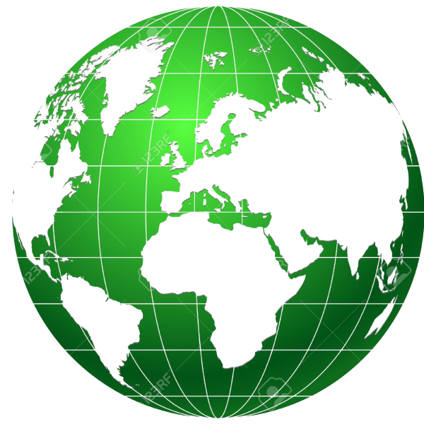 Логотип на фоне земного шара