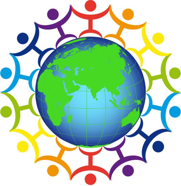 Человечки вокруг земли