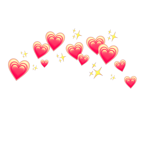 Стикер сердечко на прозрачном фоне