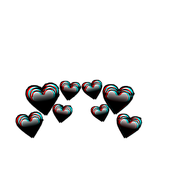Сердечки над головой