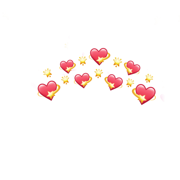 Стикер сердечко на прозрачном фоне