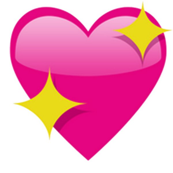 Смайлик сердечко на прозрачном фоне