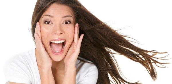 Девушка в восторге