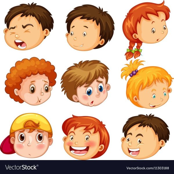 Лица с эмоциями для детского сада