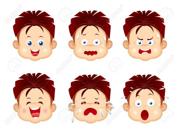 Мордашки с эмоциями для детей