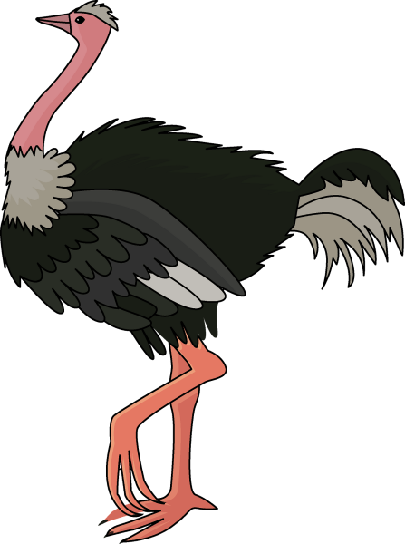 Страус мультяшный