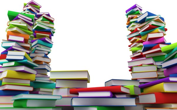Стопка книг на прозрачном фоне