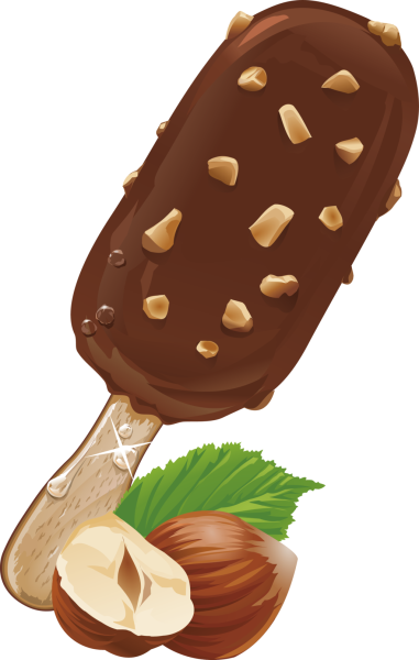 Мороженое эскимо с орехами