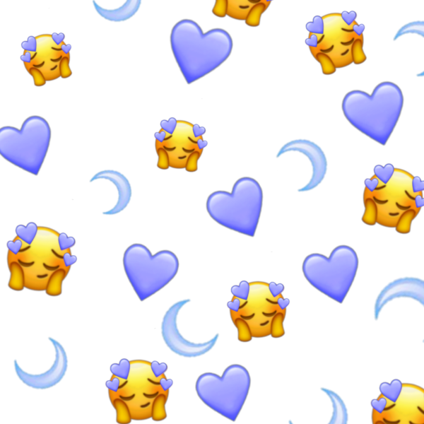 Эмодзи на синем фоне