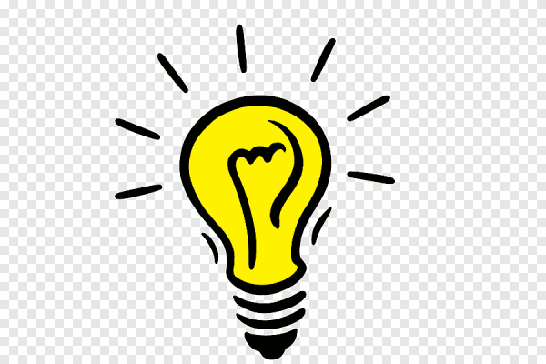Лампочка идея на белом фоне