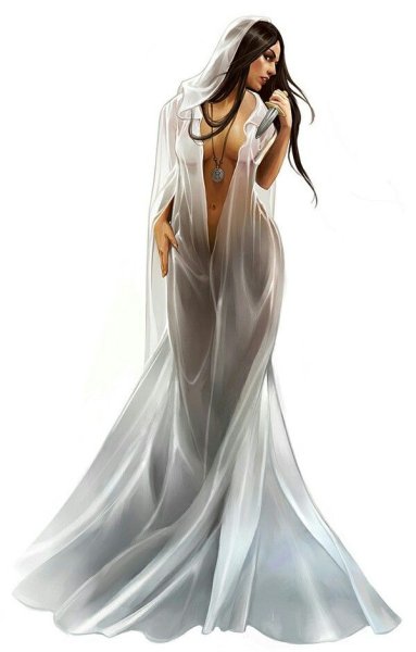 Полупрозрачное платье фэнтези