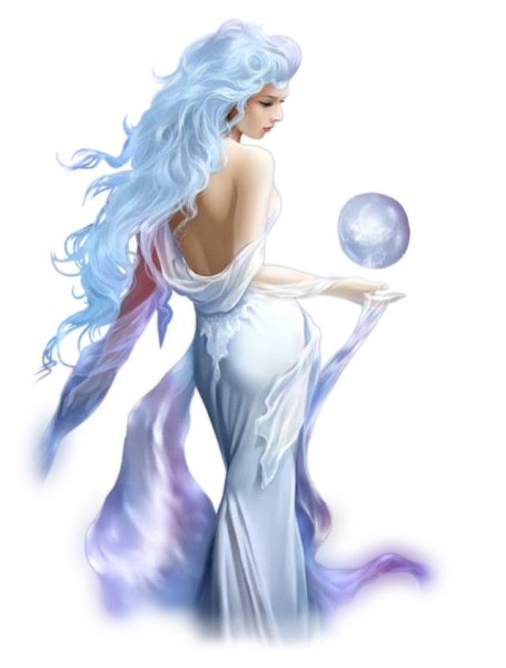 Девушка фэнтези на прозрачном фоне