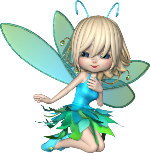 Эльф на белом фоне